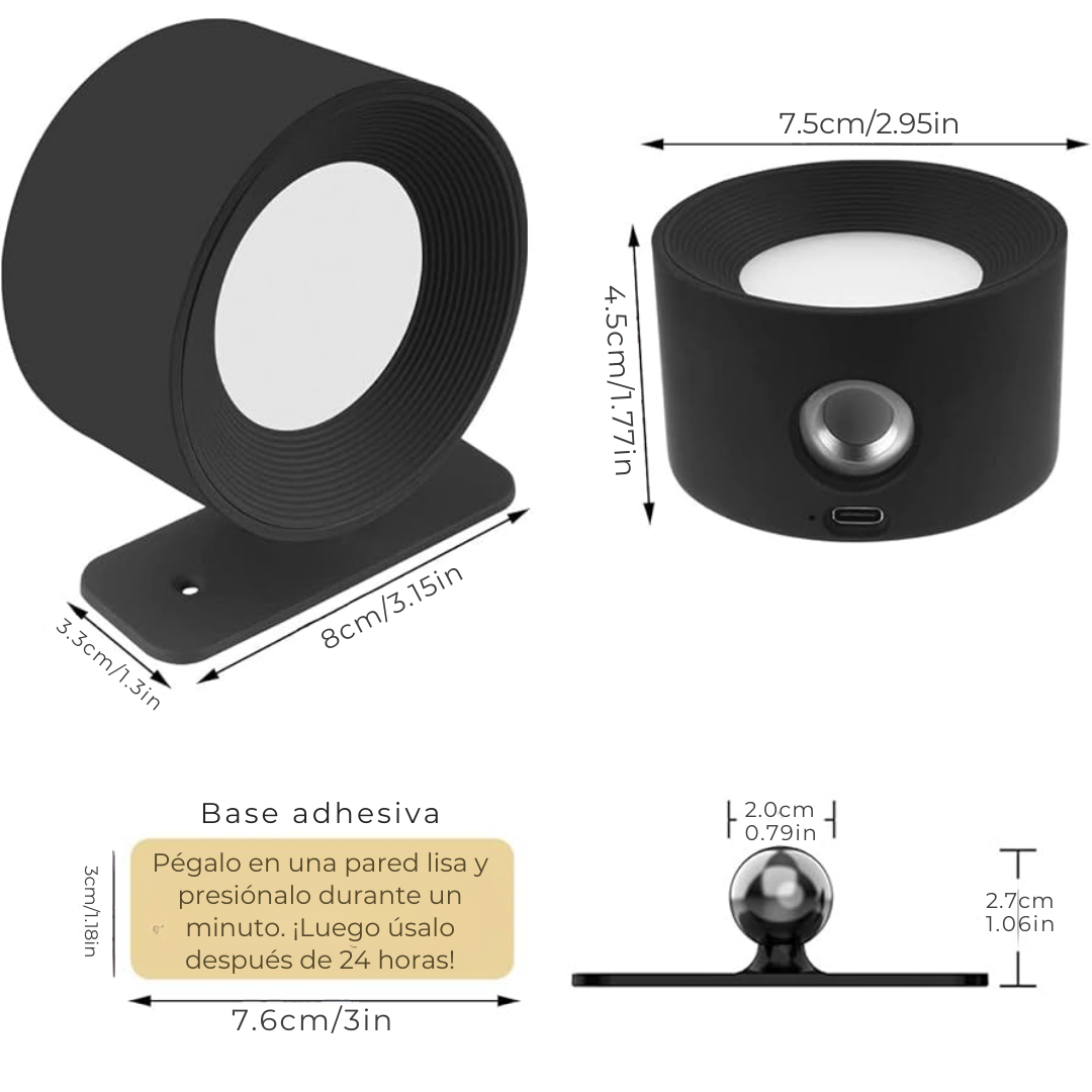Lampara de Pared Táctil Recargable