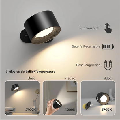 Lampara de Pared Táctil Recargable